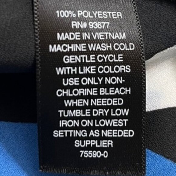 Worthington Woman Houndstooth Spring Tunic Split Neck 3/4 Sleeve High Low Hem 1X - Picture 9 of 9